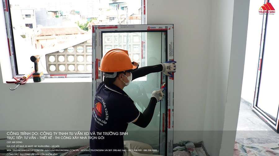 Hoàn thiện lắp đặt kính